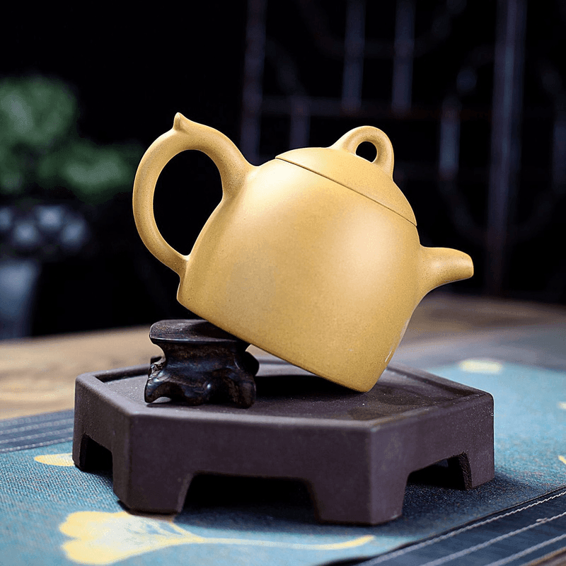 Yixing Zisha Teapot [Qinqu Qinquan] (Huangjin Duan Ni - 310ml) - YIQIN TEA HOUSE | yiqinteahouse.com | >300ml, teapot, teaware, zisha teapot