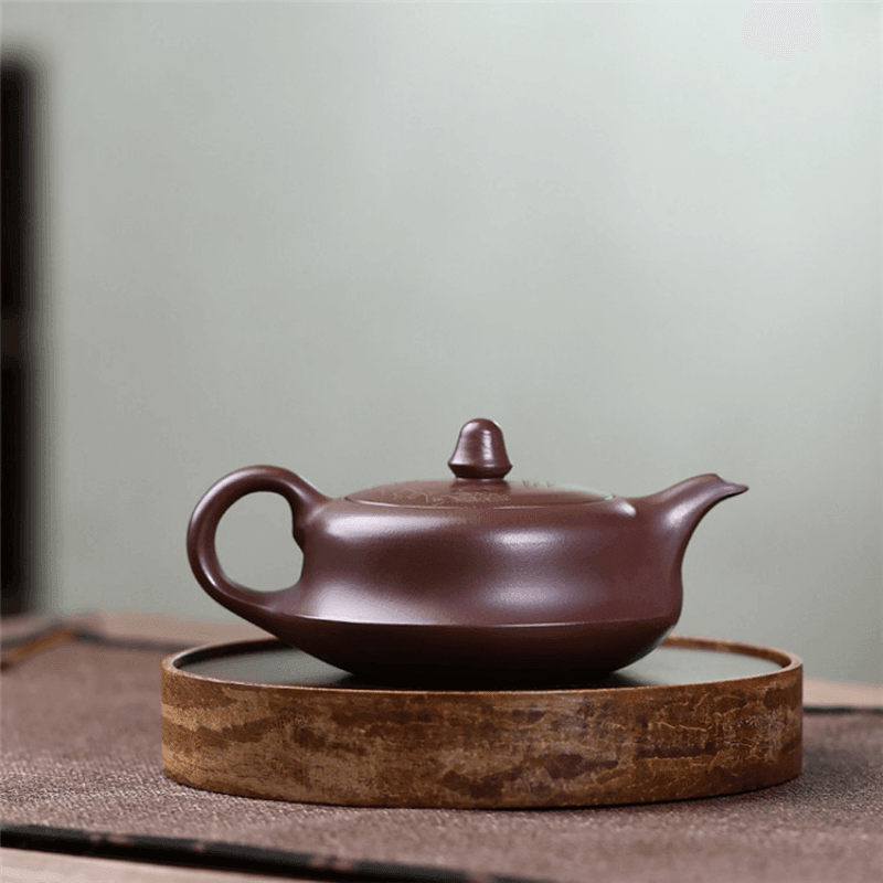 Yixing Zisha Teapot [Qu Hu] (Zi Ni - 190ml) - YIQIN TEA HOUSE | yiqinteahouse.com | <200ml, teapot, teaware, zisha teapot