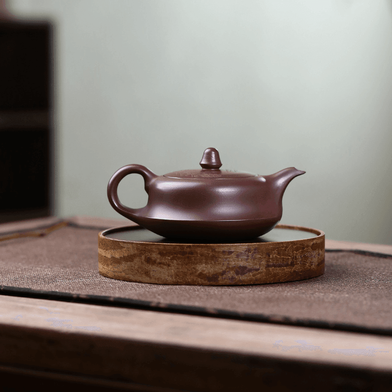 Yixing Zisha Teapot [Qu Hu] (Zi Ni - 190ml) - YIQIN TEA HOUSE | yiqinteahouse.com | <200ml, teapot, teaware, zisha teapot