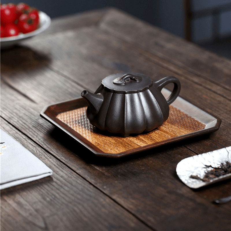 Yixing Zisha Teapot [Ribbed Shi Piao] (Shi Huang - 270ml) - YIQIN TEA HOUSE | yiqinteahouse.com | 200-300ml, teapot, teaware, zisha teapot