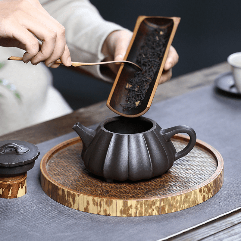 Yixing Zisha Teapot [Ribbed Shi Piao] (Shi Huang - 270ml) - YIQIN TEA HOUSE | yiqinteahouse.com | 200-300ml, teapot, teaware, zisha teapot