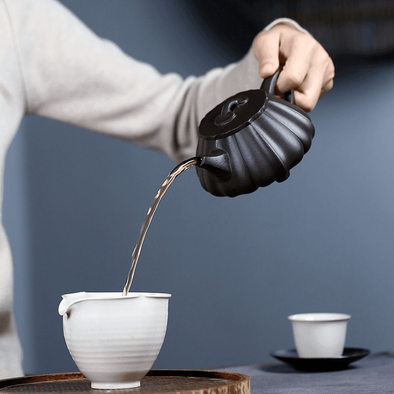 Yixing Zisha Teapot [Ribbed Shi Piao] (Shi Huang - 270ml) - YIQIN TEA HOUSE | yiqinteahouse.com | 200-300ml, teapot, teaware, zisha teapot