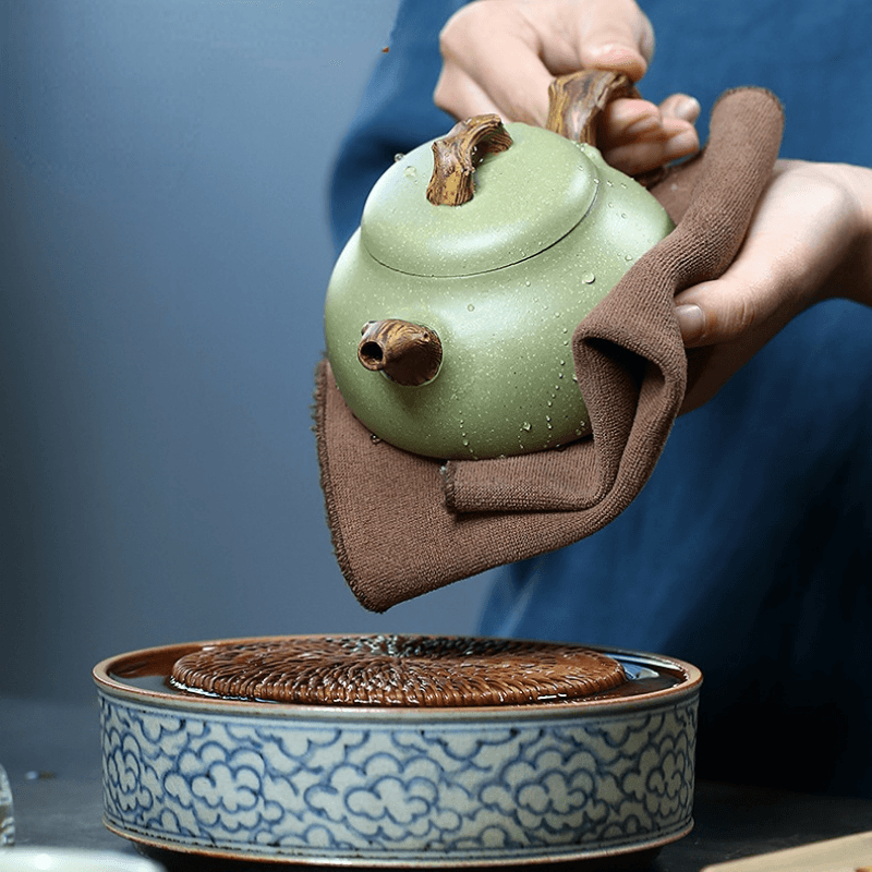 Yixing Zisha Teapot [Ru Ding] (Douqing Sha - 300ml) - YIQIN TEA HOUSE | yiqinteahouse.com | 200-300ml, teapot, teaware, zisha teapot