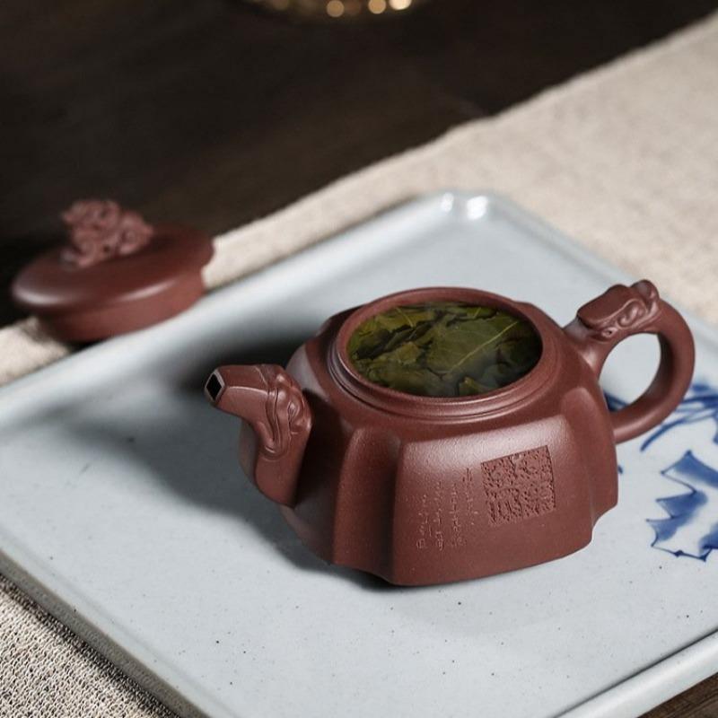 Yixing Zisha Teapot [Sanxing Gao Zhao] (Zi Ni - 300ml) - YIQIN TEA HOUSE | yiqinteahouse.com | 200-300ml, teapot, teaware, zisha teapot