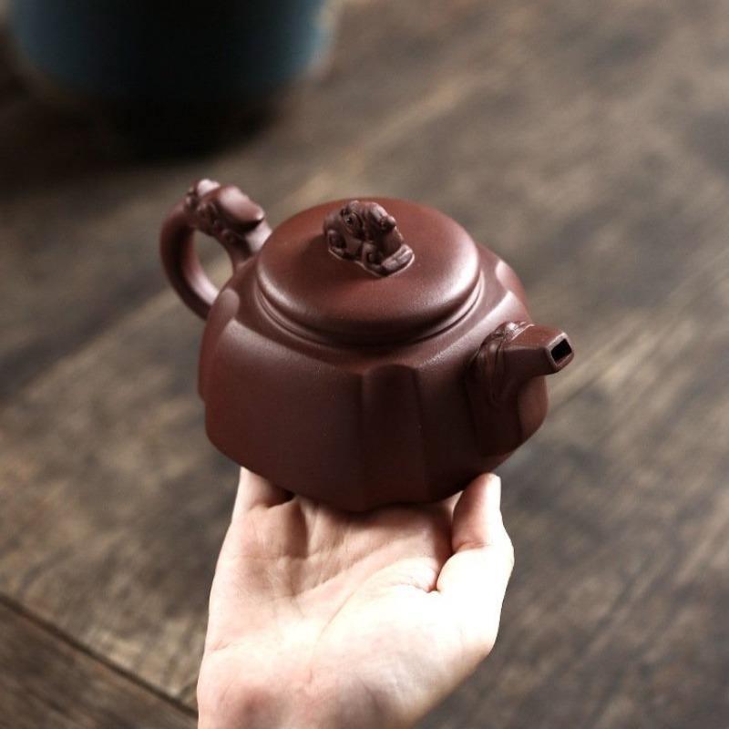 Yixing Zisha Teapot [Sanxing Gao Zhao] (Zi Ni - 300ml) - YIQIN TEA HOUSE | yiqinteahouse.com | 200-300ml, teapot, teaware, zisha teapot