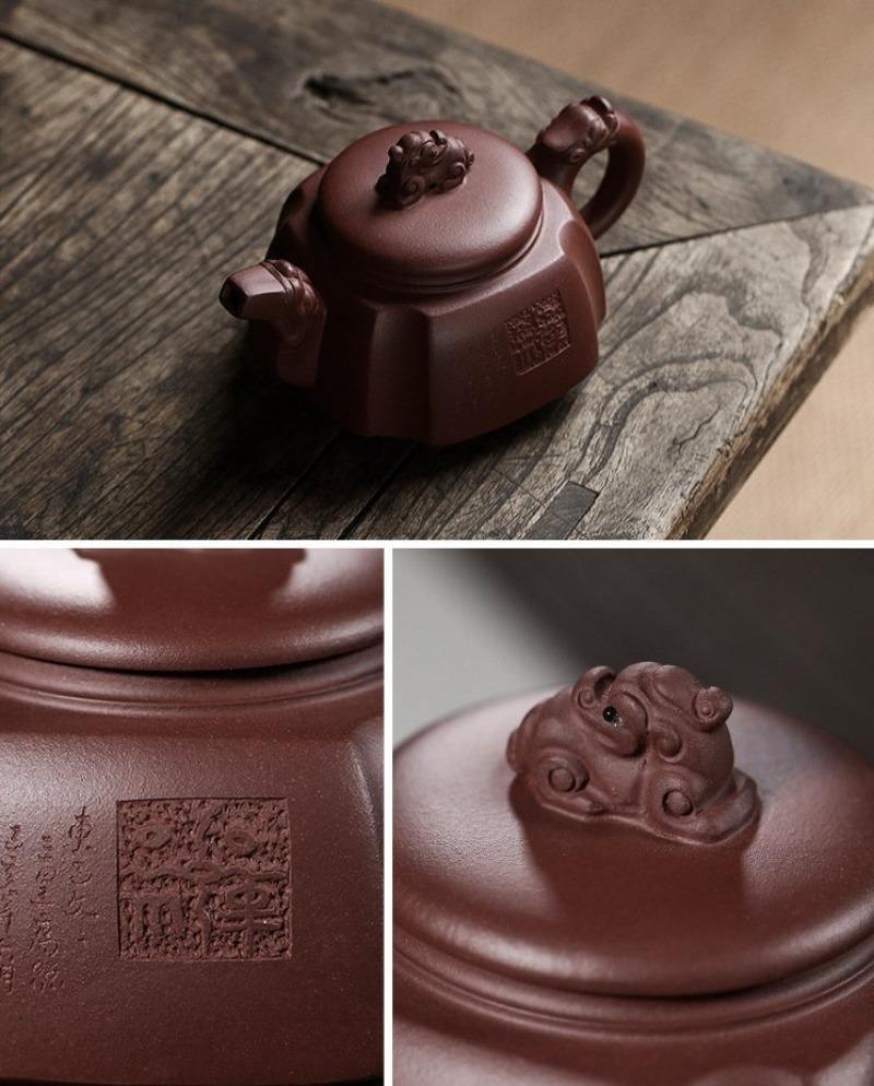 Yixing Zisha Teapot [Sanxing Gao Zhao] (Zi Ni - 300ml) - YIQIN TEA HOUSE | yiqinteahouse.com | 200-300ml, teapot, teaware, zisha teapot