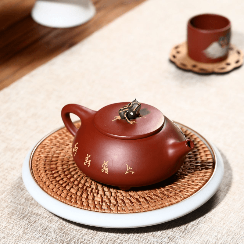 Yixing Zisha Teapot Set [Beautiful River & Mountain] (Dahongpao 260ml) - YIQIN TEA HOUSE | yiqinteahouse.com | new arrival, teapot, teaware, teaware set, zisha teapot