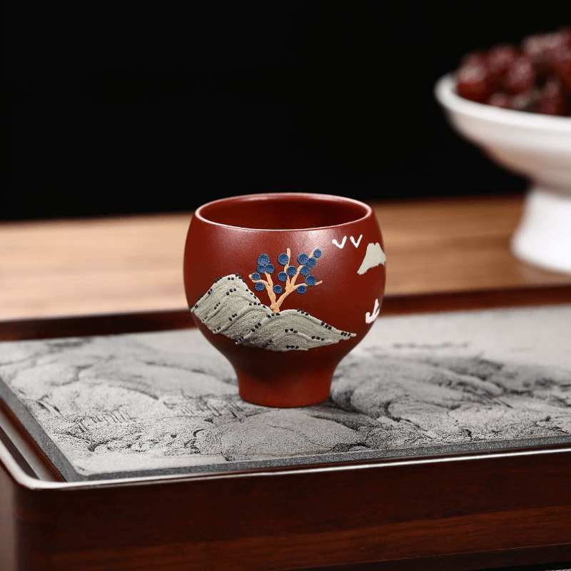 Yixing Zisha Teapot Set [Beautiful River & Mountain] (Dahongpao 260ml) - YIQIN TEA HOUSE | yiqinteahouse.com | new arrival, teapot, teaware, teaware set, zisha teapot