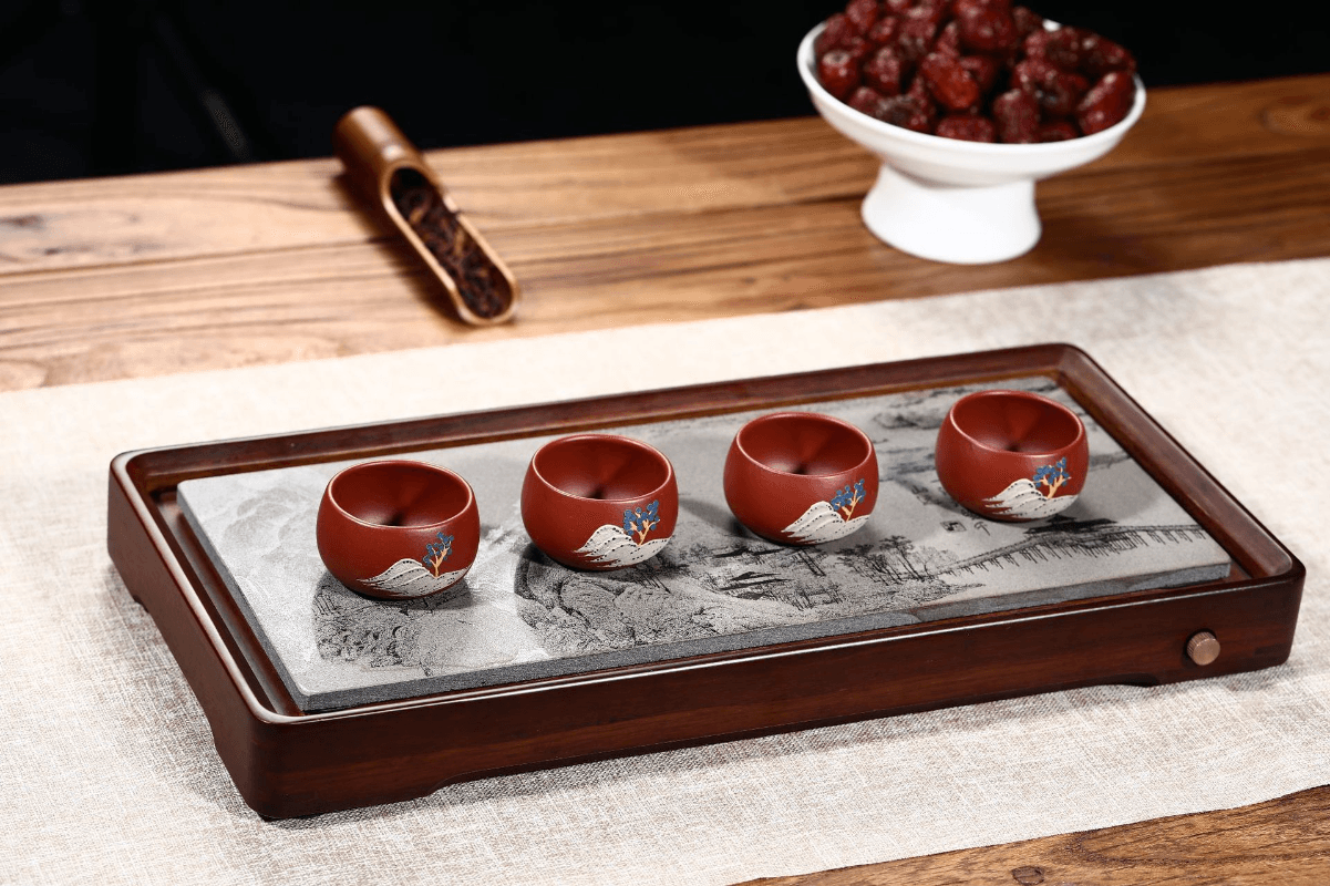 Yixing Zisha Teapot Set [Beautiful River & Mountain] (Dahongpao 260ml) - YIQIN TEA HOUSE | yiqinteahouse.com | new arrival, teapot, teaware, teaware set, zisha teapot