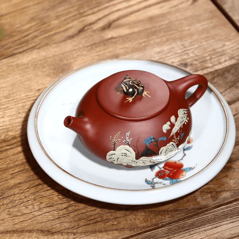 Yixing Zisha Teapot Set [Beautiful River & Mountain] (Dahongpao 260ml) - YIQIN TEA HOUSE | yiqinteahouse.com | new arrival, teapot, teaware, teaware set, zisha teapot