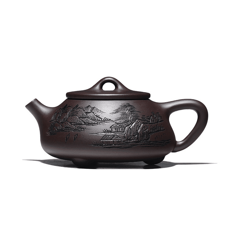 Yixing Zisha Teapot Set [Jingzhou Shi Piao] (Lao Zi Ni - 210ml) - YIQIN TEA HOUSE | yiqinteahouse.com | 200-300ml, teapot, teaware, teaware set, zisha teapot