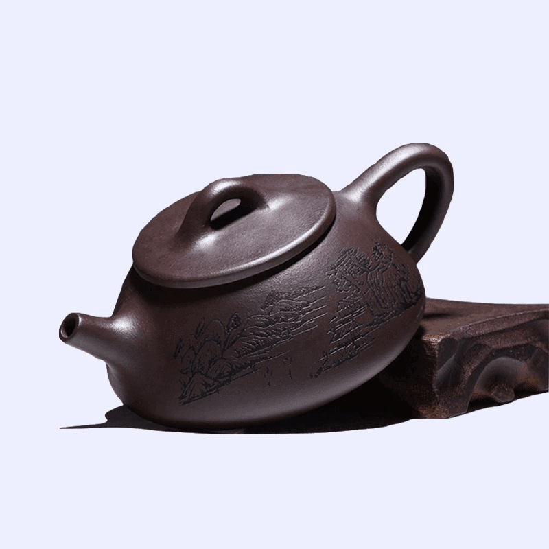 Yixing Zisha Teapot Set [Jingzhou Shi Piao] (Lao Zi Ni - 210ml) - YIQIN TEA HOUSE | yiqinteahouse.com | 200-300ml, teapot, teaware, teaware set, zisha teapot