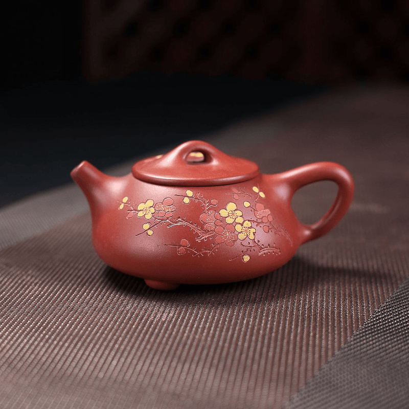 Yixing Zisha Teapot Set [Plum Blossom Shi Piao] (Dahongpao - 230ml) - YIQIN TEA HOUSE | yiqinteahouse.com | 200-300ml, teapot, teaware, teaware set, zisha teapot