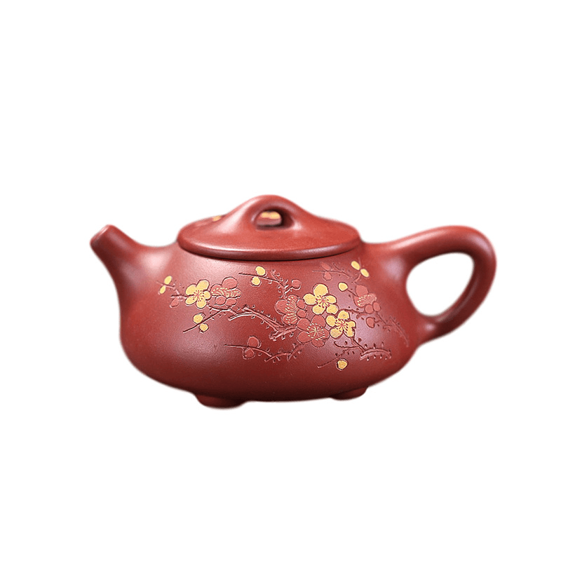 Yixing Zisha Teapot Set [Plum Blossom Shi Piao] (Dahongpao - 230ml) - YIQIN TEA HOUSE | yiqinteahouse.com | 200-300ml, teapot, teaware, teaware set, zisha teapot