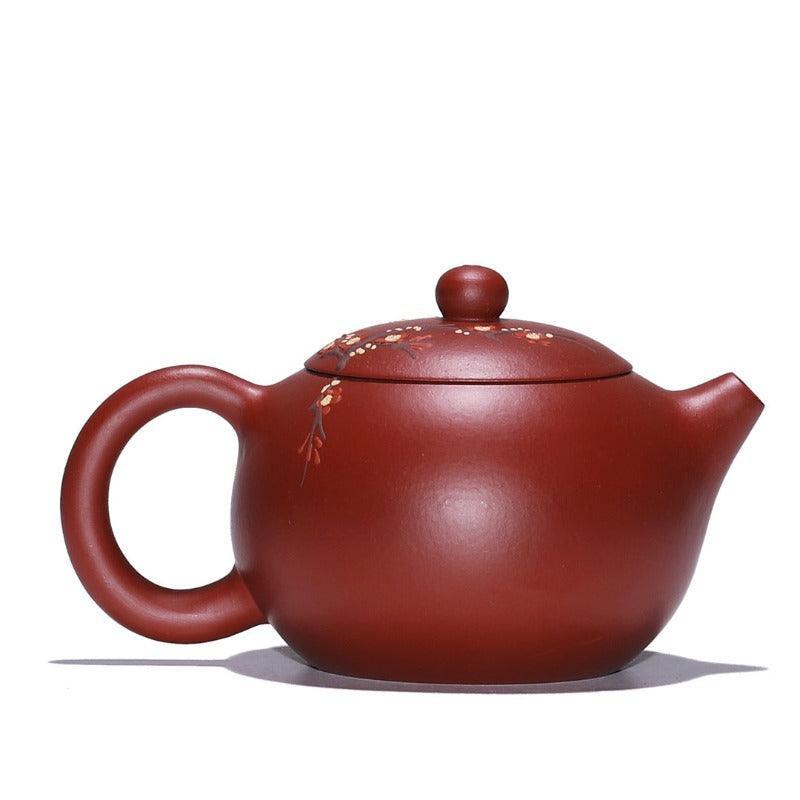 Yixing Zisha Teapot Set [Plum Blossom Xishi] (Dahongpao - 260ml) - YIQIN TEA HOUSE | yiqinteahouse.com | 200-300ml, teapot, teaware, teaware set, zisha teapot