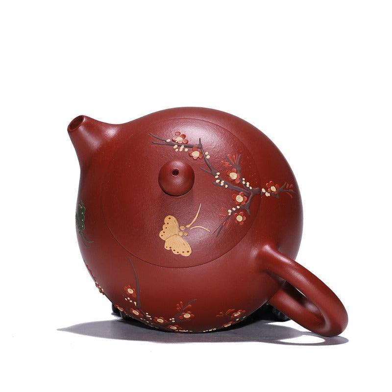 Yixing Zisha Teapot Set [Plum Blossom Xishi] (Dahongpao - 260ml) - YIQIN TEA HOUSE | yiqinteahouse.com | 200-300ml, teapot, teaware, teaware set, zisha teapot