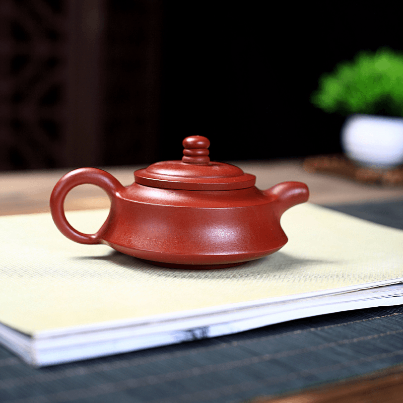 Yixing Zisha Teapot Set [Shede Zhou Pan] (Dahongpao - 150ml) - YIQIN TEA HOUSE | yiqinteahouse.com | <200ml, new arrival, teapot, teaware, teaware set, zisha teapot