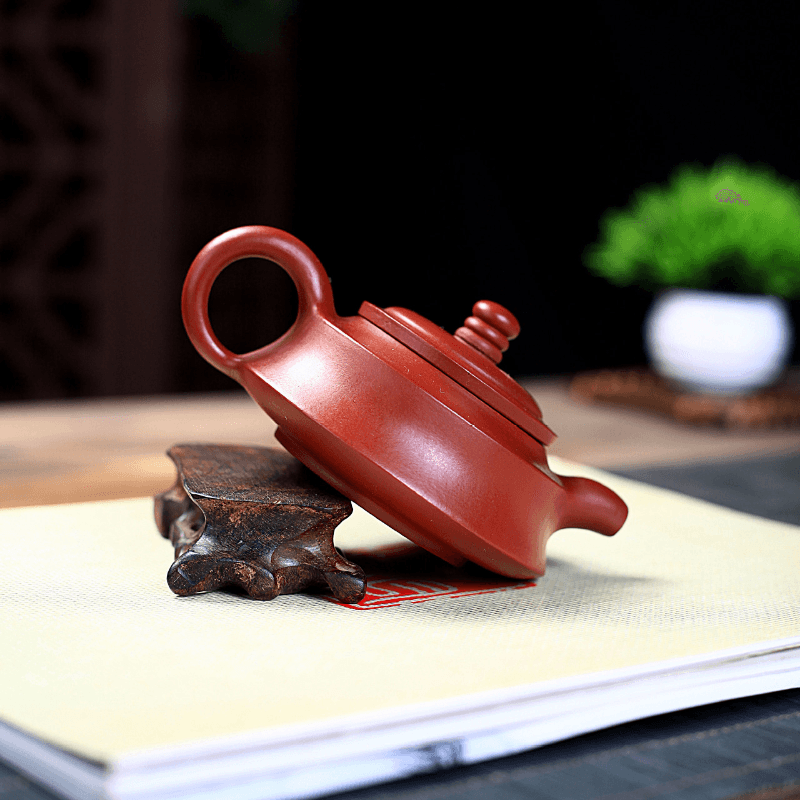 Yixing Zisha Teapot Set [Shede Zhou Pan] (Dahongpao - 150ml) - YIQIN TEA HOUSE | yiqinteahouse.com | <200ml, new arrival, teapot, teaware, teaware set, zisha teapot