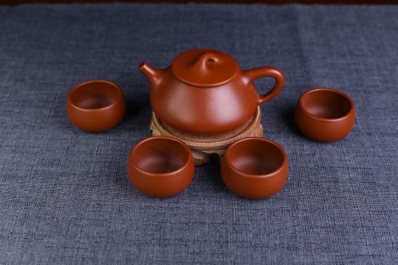 Yixing Zisha Teapot Set [Shi Piao] Set (Dahongpao - 200ml) - YIQIN TEA HOUSE | yiqinteahouse.com | 200-300ml, teapot, teaware, teaware set, zisha teapot