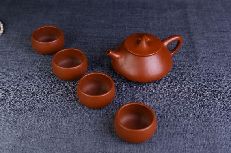 Yixing Zisha Teapot Set [Shi Piao] Set (Dahongpao - 200ml) - YIQIN TEA HOUSE | yiqinteahouse.com | 200-300ml, teapot, teaware, teaware set, zisha teapot