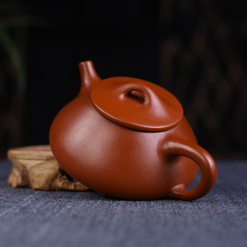 Yixing Purple Clay Teapot [Shi Piao] Set | 宜兴紫砂壶 原矿大红袍 [石瓢] 茶壶套装 - YIQIN TEA HOUSE 一沁茶舍  |  yiqinteahouse.com