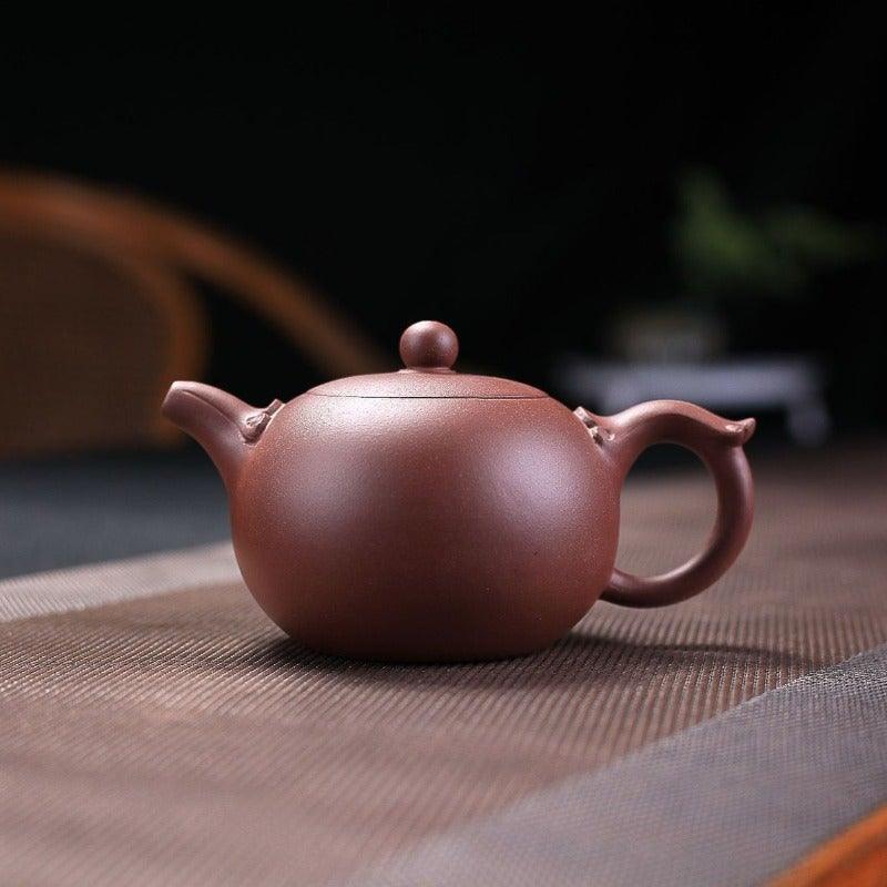 Yixing Zisha Teapot Set [Wishful Xishi] (Zi Ni - 240ml) - YIQIN TEA HOUSE | yiqinteahouse.com | 200-300ml, teapot, teaware, teaware set, zisha teapot