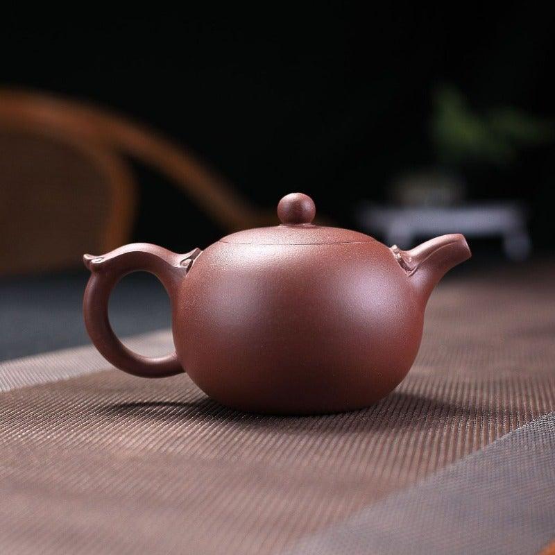 Yixing Zisha Teapot Set [Wishful Xishi] (Zi Ni - 240ml) - YIQIN TEA HOUSE | yiqinteahouse.com | 200-300ml, teapot, teaware, teaware set, zisha teapot