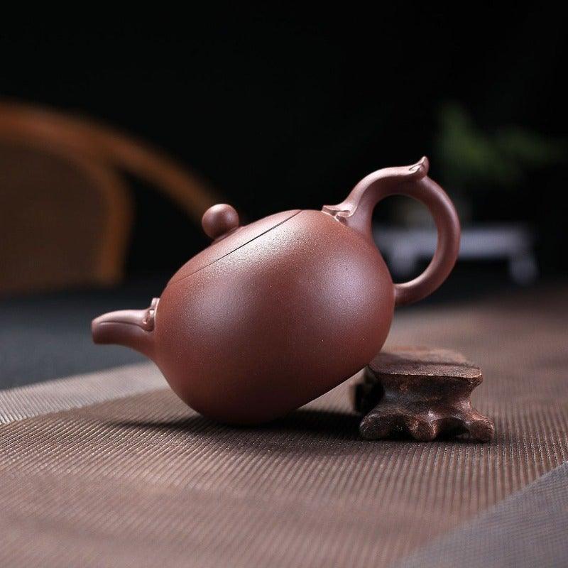 Yixing Zisha Teapot Set [Wishful Xishi] (Zi Ni - 240ml) - YIQIN TEA HOUSE | yiqinteahouse.com | 200-300ml, teapot, teaware, teaware set, zisha teapot