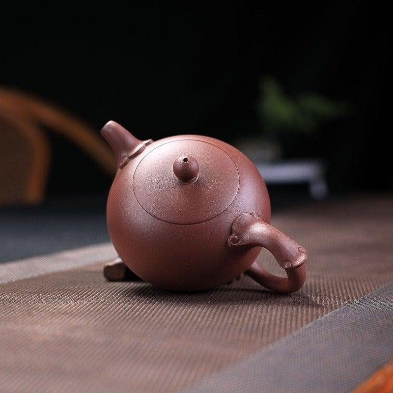 Yixing Zisha Teapot Set [Wishful Xishi] (Zi Ni - 240ml) - YIQIN TEA HOUSE | yiqinteahouse.com | 200-300ml, teapot, teaware, teaware set, zisha teapot