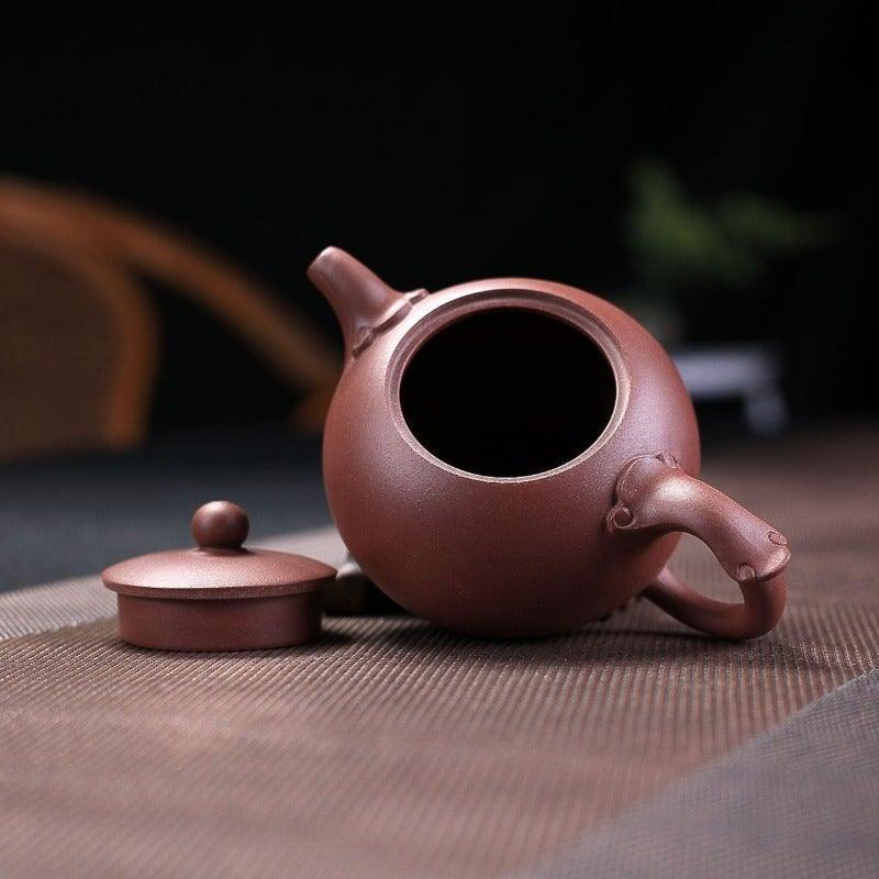 Yixing Zisha Teapot Set [Wishful Xishi] (Zi Ni - 240ml) - YIQIN TEA HOUSE | yiqinteahouse.com | 200-300ml, teapot, teaware, teaware set, zisha teapot