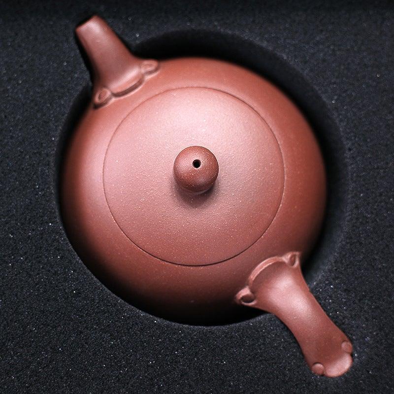 Yixing Zisha Teapot Set [Wishful Xishi] (Zi Ni - 240ml) - YIQIN TEA HOUSE | yiqinteahouse.com | 200-300ml, teapot, teaware, teaware set, zisha teapot