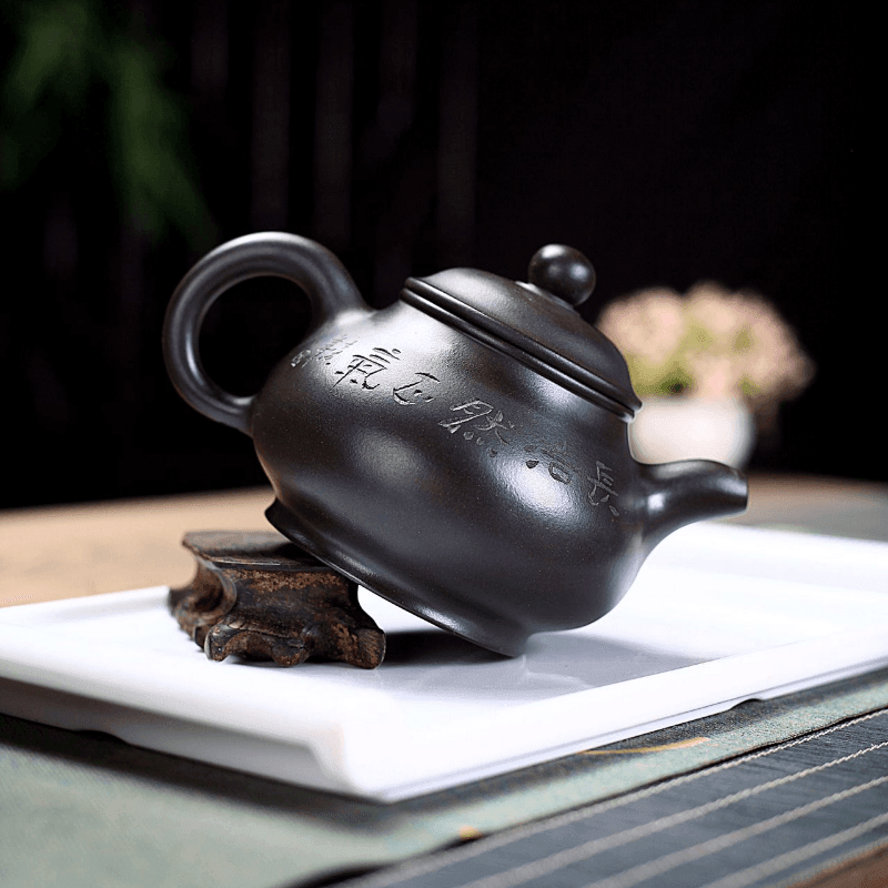 Yixing Zisha Teapot [Shanshui Pun Pot] (Shi Huang - 330ml) - YIQIN TEA HOUSE | yiqinteahouse.com | >300ml, new arrival, teapot, teaware, zisha teapot