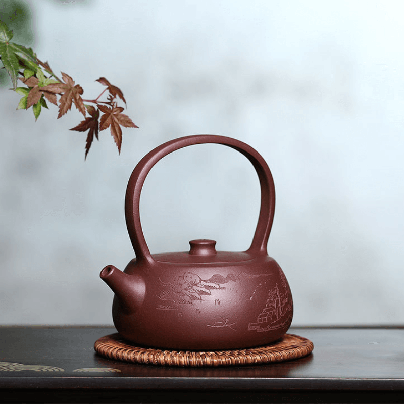 Yixing Zisha Teapot [Shanshui Tiliang] (Zi Ni - 270ml) - YIQIN TEA HOUSE | yiqinteahouse.com | 200-300ml, new arrival, teapot, teaware, zisha teapot