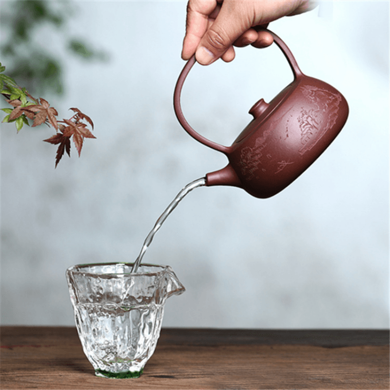 Yixing Zisha Teapot [Shanshui Tiliang] (Zi Ni - 270ml) - YIQIN TEA HOUSE | yiqinteahouse.com | 200-300ml, new arrival, teapot, teaware, zisha teapot