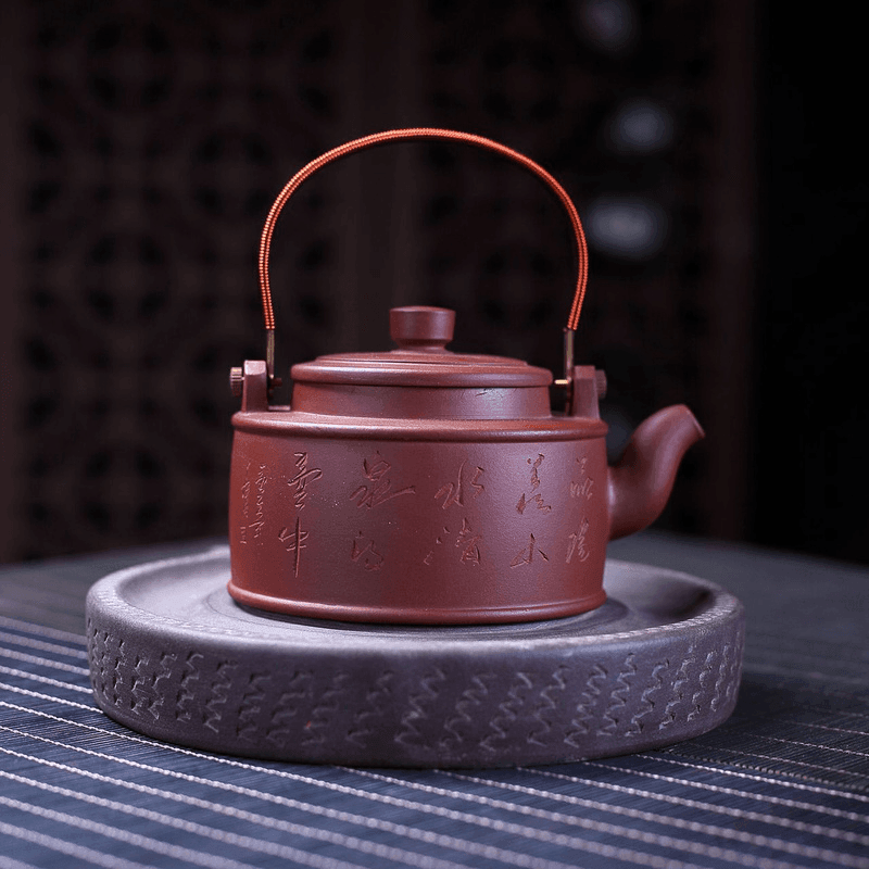 Yixing Zisha Teapot [Shanshui] (Zi Ni - 320ml) - YIQIN TEA HOUSE | yiqinteahouse.com | >300ml, teapot, teaware, zisha teapot