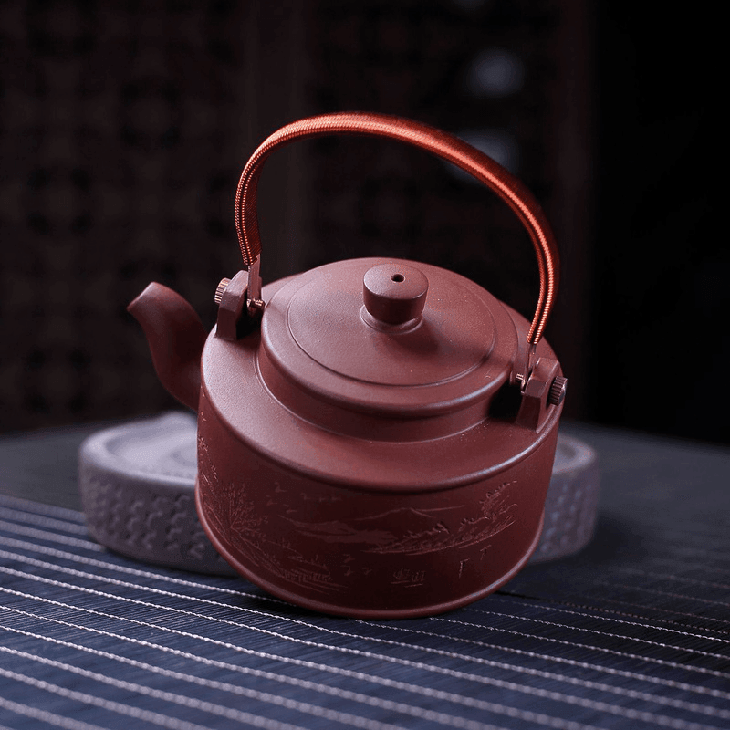 Yixing Zisha Teapot [Shanshui] (Zi Ni - 320ml) - YIQIN TEA HOUSE | yiqinteahouse.com | >300ml, teapot, teaware, zisha teapot