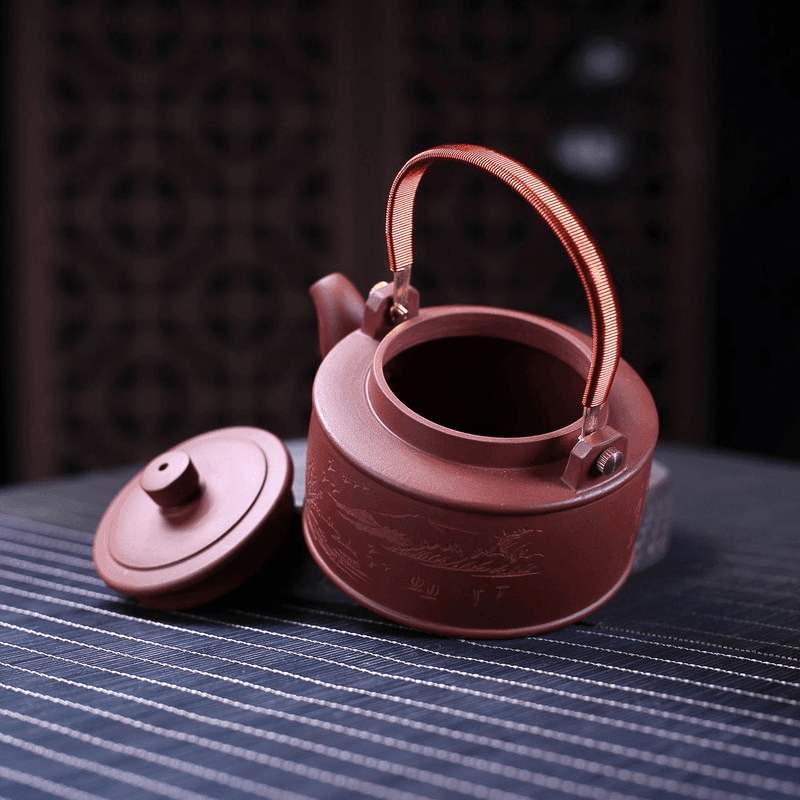 Yixing Zisha Teapot [Shanshui] (Zi Ni - 320ml) - YIQIN TEA HOUSE | yiqinteahouse.com | >300ml, teapot, teaware, zisha teapot