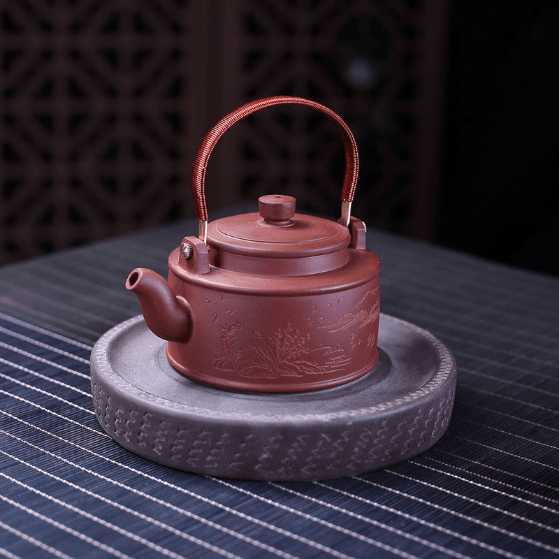 Yixing Zisha Teapot [Shanshui] (Zi Ni - 320ml) - YIQIN TEA HOUSE | yiqinteahouse.com | >300ml, teapot, teaware, zisha teapot