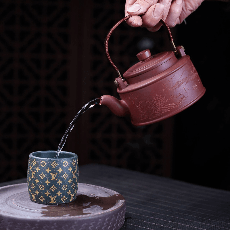 Yixing Zisha Teapot [Shanshui] (Zi Ni - 320ml) - YIQIN TEA HOUSE | yiqinteahouse.com | >300ml, teapot, teaware, zisha teapot