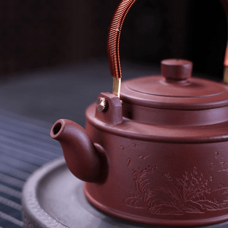 Yixing Zisha Teapot [Shanshui] (Zi Ni - 320ml) - YIQIN TEA HOUSE | yiqinteahouse.com | >300ml, teapot, teaware, zisha teapot