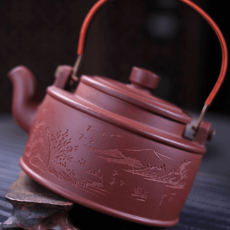 Yixing Zisha Teapot [Shanshui] (Zi Ni - 320ml) - YIQIN TEA HOUSE | yiqinteahouse.com | >300ml, teapot, teaware, zisha teapot