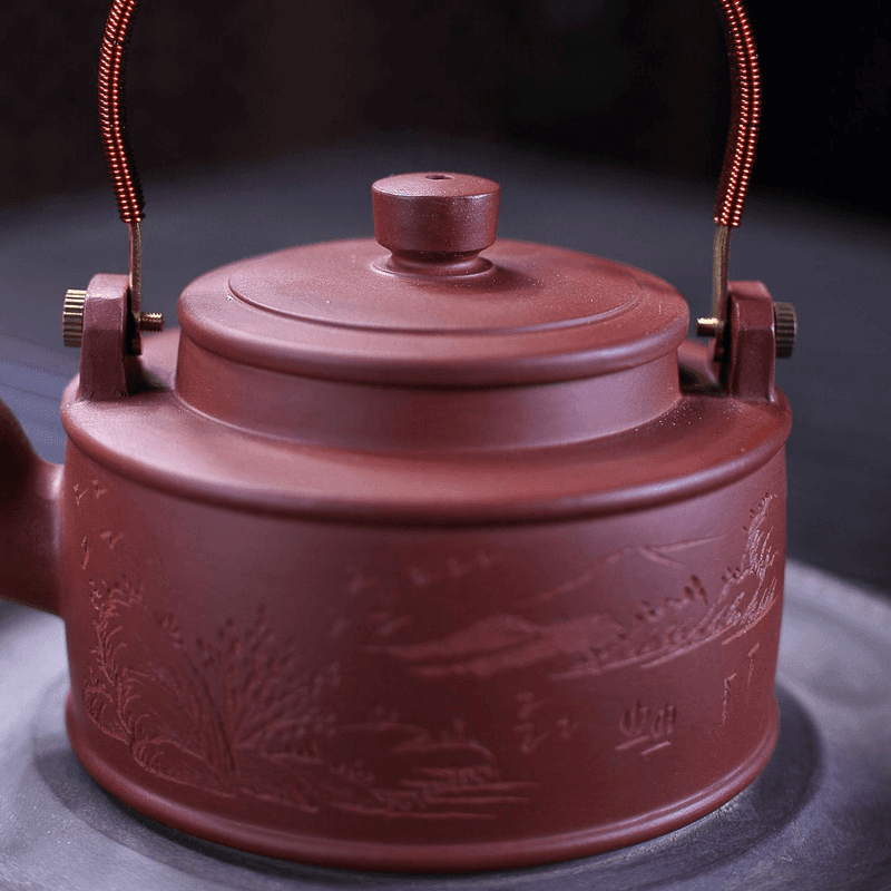 Yixing Zisha Teapot [Shanshui] (Zi Ni - 320ml) - YIQIN TEA HOUSE | yiqinteahouse.com | >300ml, teapot, teaware, zisha teapot