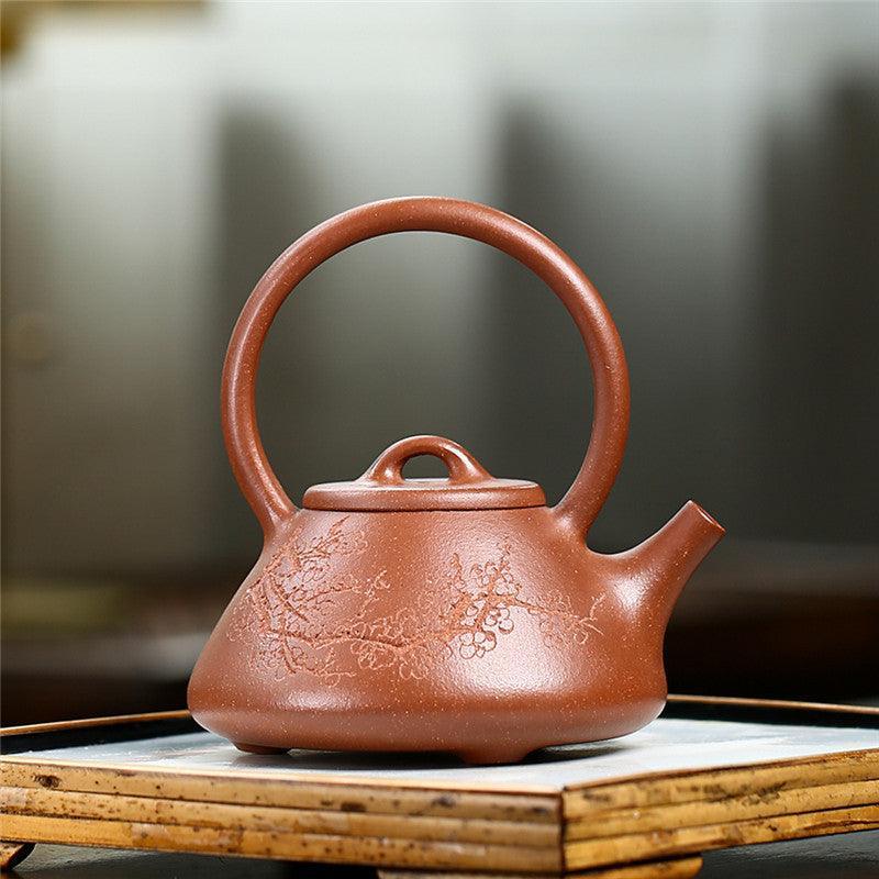 Yixing Zisha Teapot [Shi Piao Tiliang] (Hong Jiang Po Ni - 250ml) - YIQIN TEA HOUSE | yiqinteahouse.com | 200-300ml, new arrival, teapot, teaware, zisha teapot