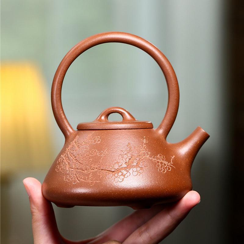 Yixing Zisha Teapot [Shi Piao Tiliang] (Hong Jiang Po Ni - 250ml) - YIQIN TEA HOUSE | yiqinteahouse.com | 200-300ml, new arrival, teapot, teaware, zisha teapot