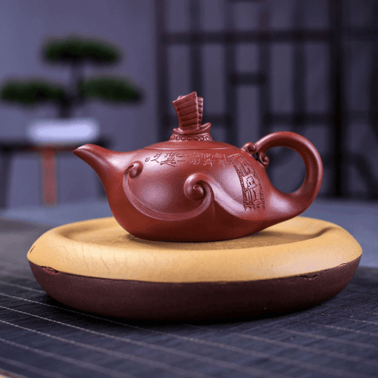 Yixing Zisha Teapot [Smooth & Fine] (Dahongpao - 210ml) - YIQIN TEA HOUSE | yiqinteahouse.com | 200-300ml, teapot, teaware, zisha teapot