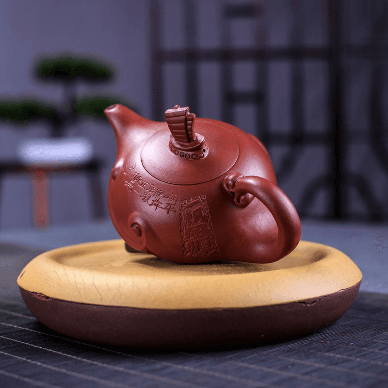 Yixing Zisha Teapot [Smooth & Fine] (Dahongpao - 210ml) - YIQIN TEA HOUSE | yiqinteahouse.com | 200-300ml, teapot, teaware, zisha teapot