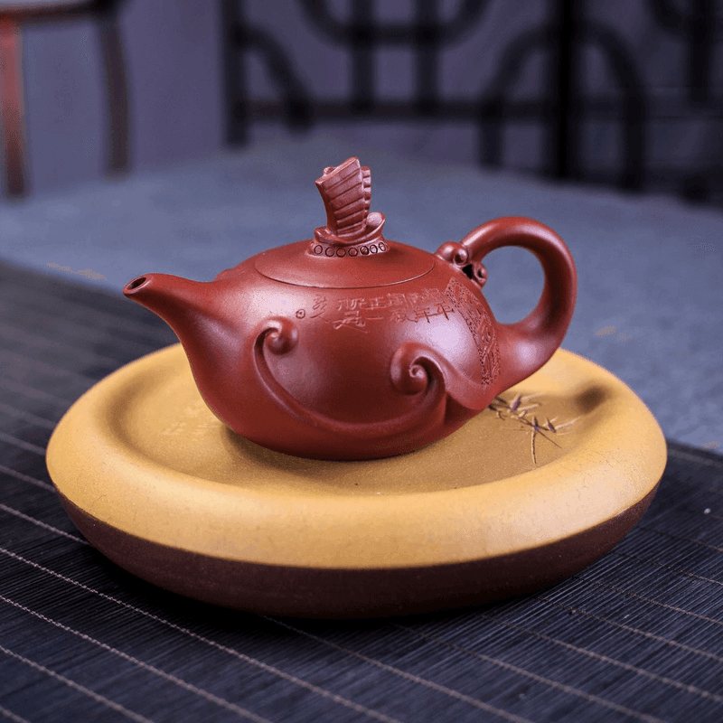 Yixing Zisha Teapot [Smooth & Fine] (Dahongpao - 210ml) - YIQIN TEA HOUSE | yiqinteahouse.com | 200-300ml, teapot, teaware, zisha teapot