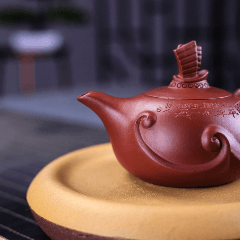 Yixing Zisha Teapot [Smooth & Fine] (Dahongpao - 210ml) - YIQIN TEA HOUSE | yiqinteahouse.com | 200-300ml, teapot, teaware, zisha teapot