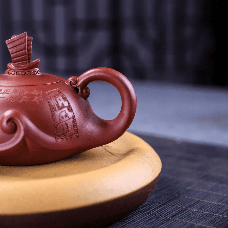 Yixing Zisha Teapot [Smooth & Fine] (Dahongpao - 210ml) - YIQIN TEA HOUSE | yiqinteahouse.com | 200-300ml, teapot, teaware, zisha teapot