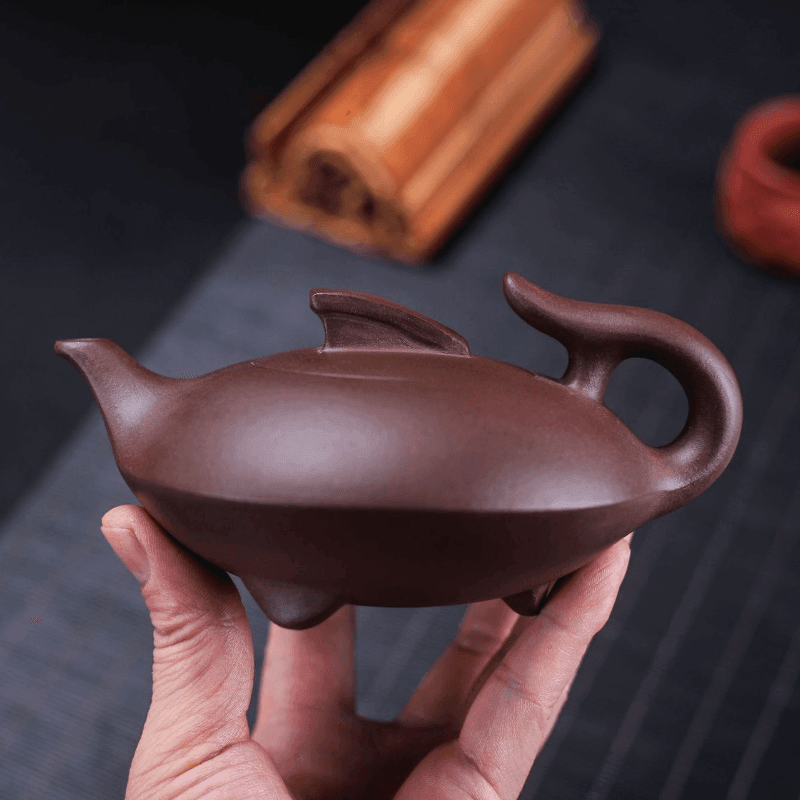 Yixing Zisha Teapot [Smooth & Fine] (Zi Ni - 240ml) - YIQIN TEA HOUSE | yiqinteahouse.com | 200-300ml, teapot, teapot hot picks, teaware, zisha teapot